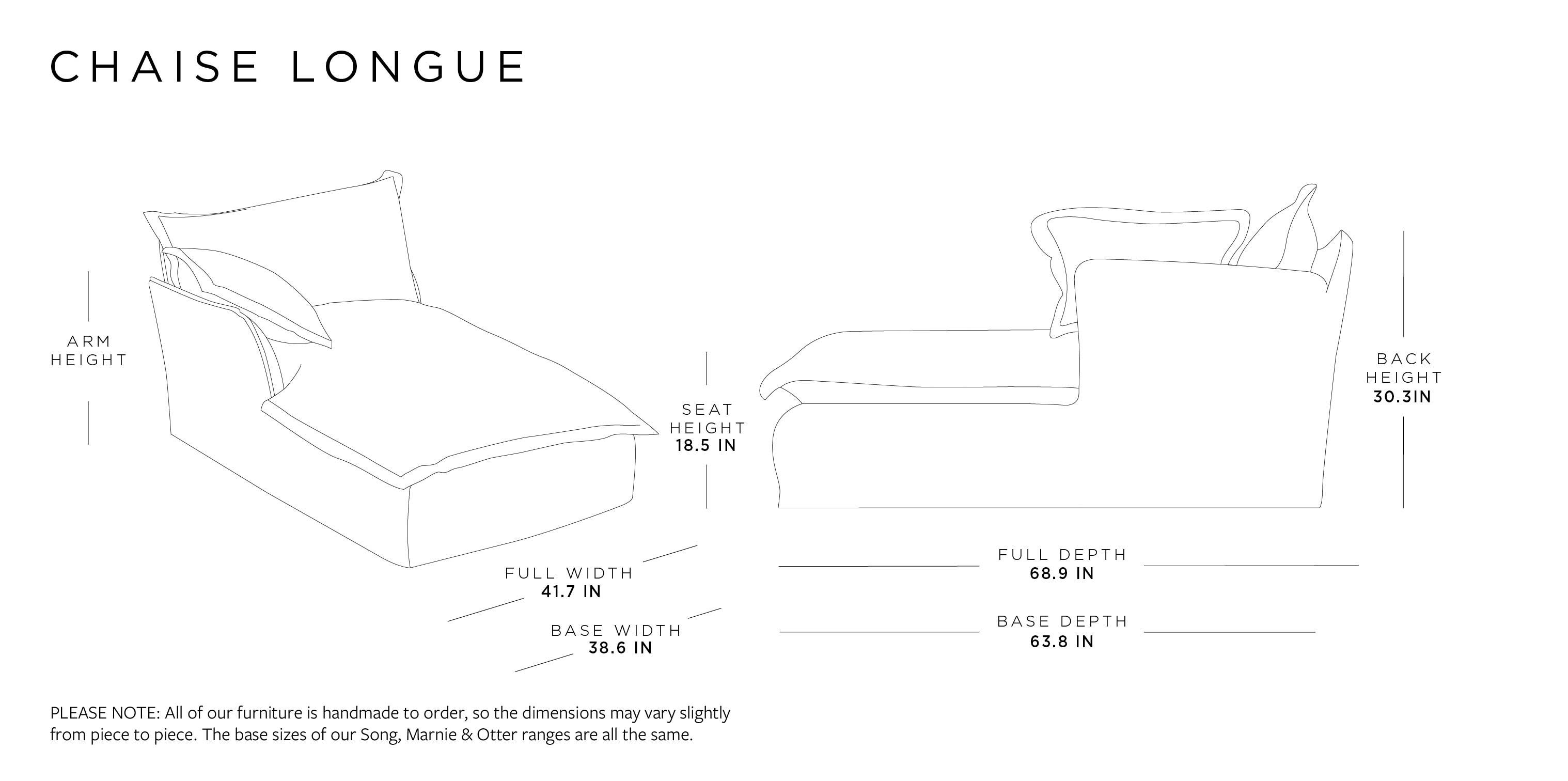Chaise Longue | Song Range Size Guide