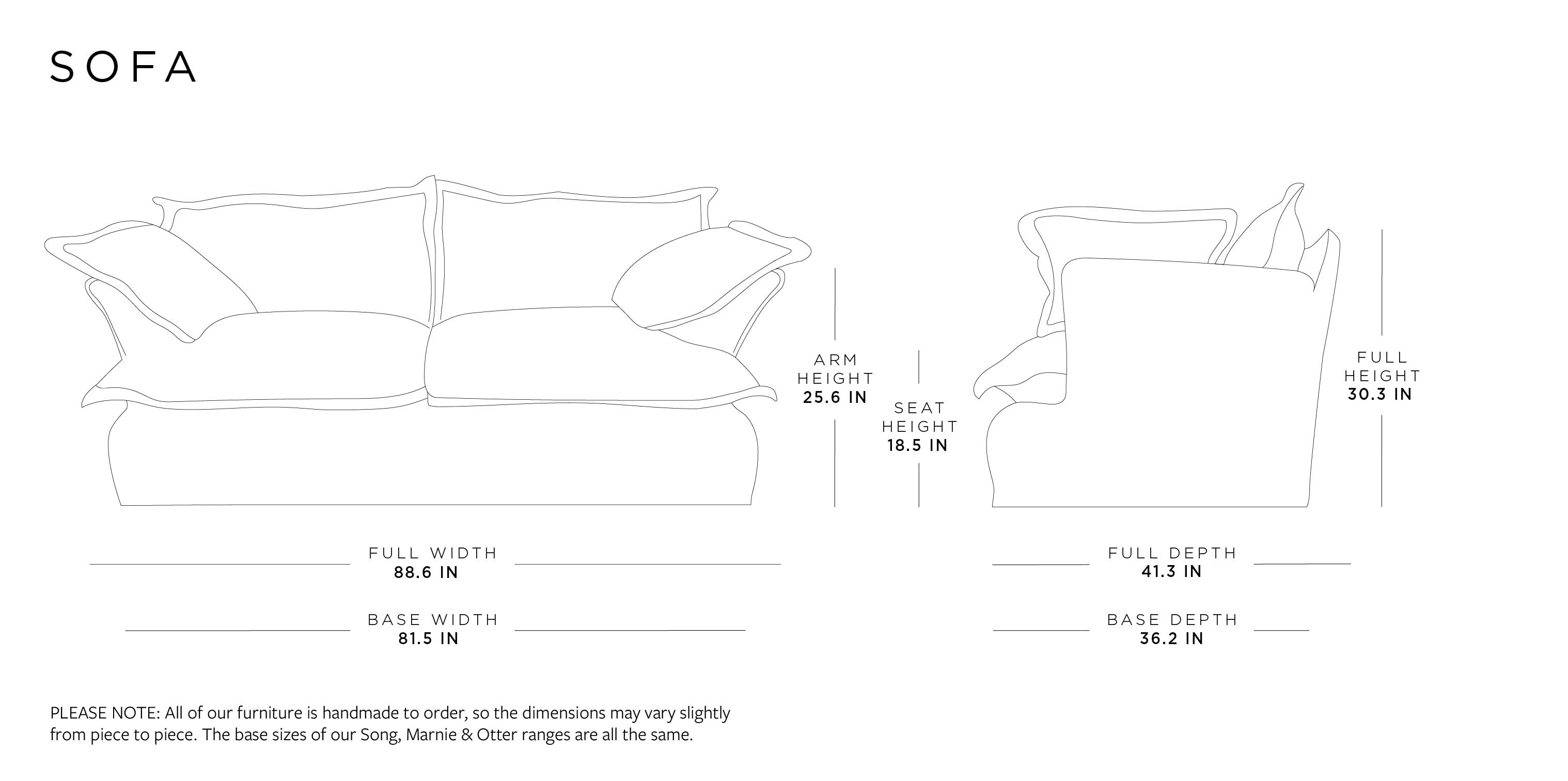 Sofa | Marnie Range Size Guide
